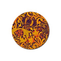 Floral pattern Rubber Coaster (Round) 