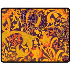 Floral pattern Double Sided Fleece Blanket (Medium) 