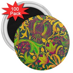 Floral Pattern 3  Magnets (100 Pack) by Valentinaart