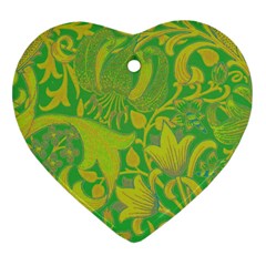 Floral Pattern Heart Ornament (two Sides)