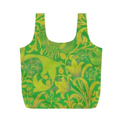 Floral Pattern Full Print Recycle Bags (m)  by Valentinaart
