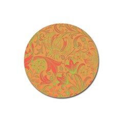 Floral Pattern Magnet 3  (round)