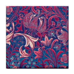 Floral Pattern Tile Coasters by Valentinaart