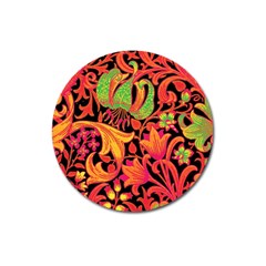 Floral Pattern Magnet 3  (round)