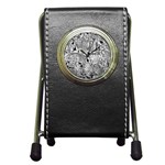 Floral pattern Pen Holder Desk Clocks Front