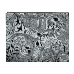 Floral Pattern Cosmetic Bag (xl) by Valentinaart