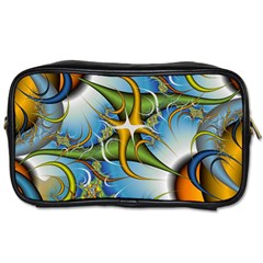 Random Fractal Background Image Toiletries Bags 2-side by Simbadda