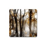 Fall Forest Artistic Background Square Magnet Front