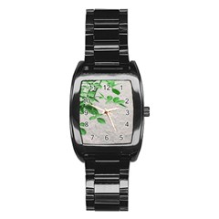 Plants Over Wall Stainless Steel Barrel Watch by dflcprints