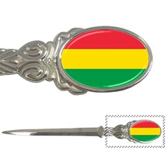 Rasta Colors Red Yellow Gld Green Stripes Pattern Ethiopia Letter Openers by yoursparklingshop