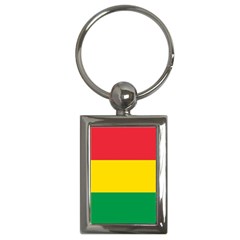 Rasta Colors Red Yellow Gld Green Stripes Pattern Ethiopia Key Chains (rectangle)  by yoursparklingshop