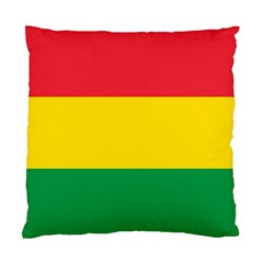 Rasta Colors Red Yellow Gld Green Stripes Pattern Ethiopia Standard Cushion Case (one Side) by yoursparklingshop