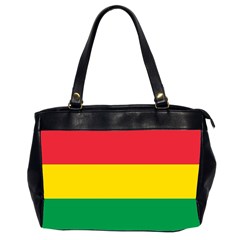 Rasta Colors Red Yellow Gld Green Stripes Pattern Ethiopia Office Handbags (2 Sides)  by yoursparklingshop