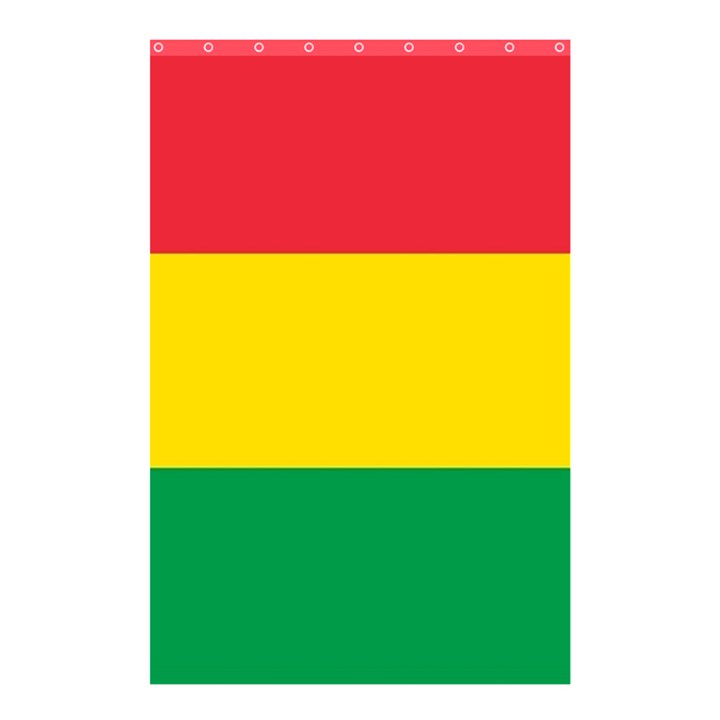 Rasta Colors Red Yellow Gld Green Stripes Pattern Ethiopia Shower Curtain 48  x 72  (Small) 