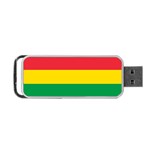 Rasta Colors Red Yellow Gld Green Stripes Pattern Ethiopia Portable USB Flash (One Side) Front