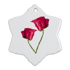 Red Roses Photo Ornament (snowflake) by dflcprints