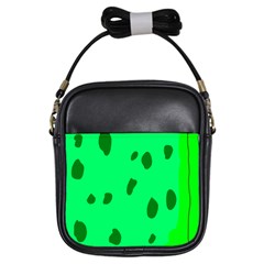 Alien Spon Green Girls Sling Bags