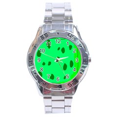 Alien Spon Green Stainless Steel Analogue Watch