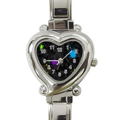 Black Camo Spot Green Red Yellow Blue Unifom Army Heart Italian Charm Watch