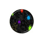 Black Camo Spot Green Red Yellow Blue Unifom Army Hat Clip Ball Marker (10 pack) Front