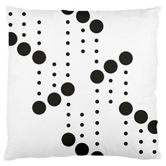 Black Circle Large Cushion Case (two Sides) by Alisyart