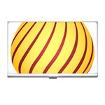 Yellow Striped Easter Egg Gold Business Card Holders Front