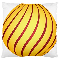 Yellow Striped Easter Egg Gold Large Cushion Case (two Sides) by Alisyart