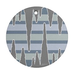 Cavegender Pride Flag Stone Grey Line Ornament (round)