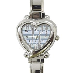 Cavegender Pride Flag Stone Grey Line Heart Italian Charm Watch