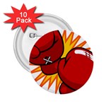 Boxing Gloves Red Orange Sport 2.25  Buttons (10 pack)  Front