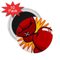 Boxing Gloves Red Orange Sport 2 25  Magnets (10 Pack)  by Alisyart