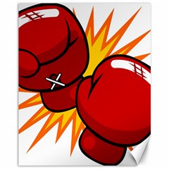 Boxing Gloves Red Orange Sport Canvas 11  X 14  