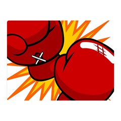 Boxing Gloves Red Orange Sport Double Sided Flano Blanket (mini)  by Alisyart