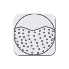 Cool Gel Foam Circle Grey Rubber Square Coaster (4 Pack)  by Alisyart