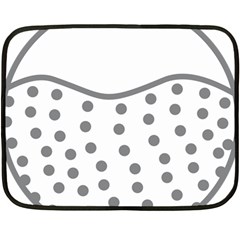 Cool Gel Foam Circle Grey Fleece Blanket (mini)