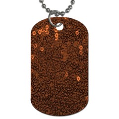 Brown Sequins Background Dog Tag (two Sides) by Simbadda