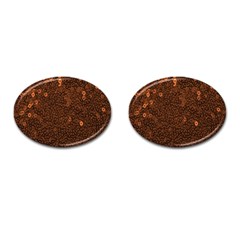 Brown Sequins Background Cufflinks (oval) by Simbadda