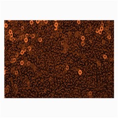 Brown Sequins Background Large Glasses Cloth by Simbadda