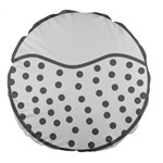 Cool Gel Foam Circle Grey Large 18  Premium Flano Round Cushions Front