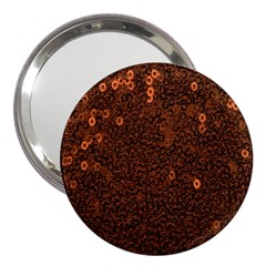 Brown Sequins Background 3  Handbag Mirrors by Simbadda