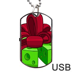 Cheese Green Dog Tag Usb Flash (one Side) by Alisyart