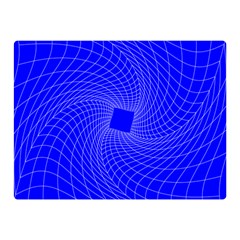 Blue Perspective Grid Distorted Line Plaid Double Sided Flano Blanket (mini)  by Alisyart