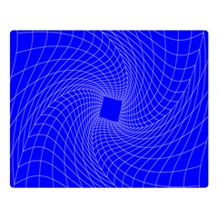 Blue Perspective Grid Distorted Line Plaid Double Sided Flano Blanket (large)  by Alisyart