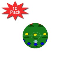 Field Football Positions 1  Mini Buttons (10 Pack)  by Alisyart