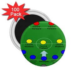 Field Football Positions 2 25  Magnets (100 Pack) 
