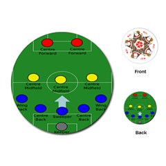 Field Football Positions Playing Cards (round) 