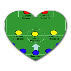 Field Football Positions Heart Mousepads by Alisyart