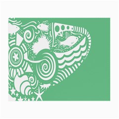 Fish Star Green Small Glasses Cloth (2-side) by Alisyart