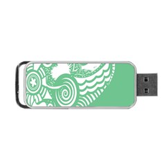 Fish Star Green Portable Usb Flash (two Sides)