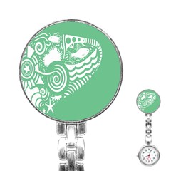 Fish Star Green Stainless Steel Nurses Watch by Alisyart